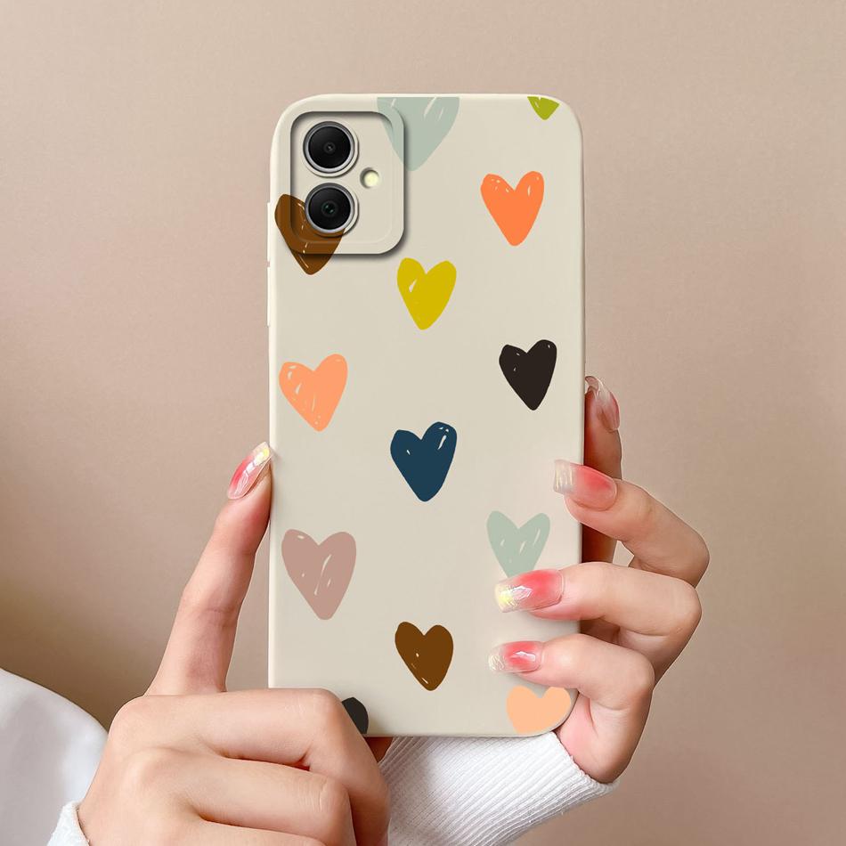 Чехлы для телефонов Samsung Galaxy A05 A05S Простые Уникальные Мягкий Жидкий Силикон Защита Камеры Задняя Крышка Для Samsung A 05 Funda