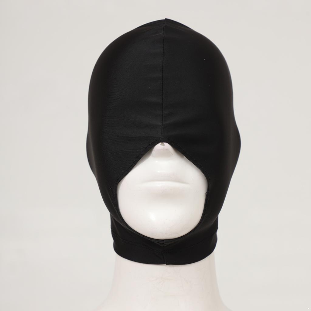 Взрослая косплей-балаклава - Черная маска на все лицо с сетчатыми вырезами, эластичный капюшон для Хэллоуина и использования на мотоцикле