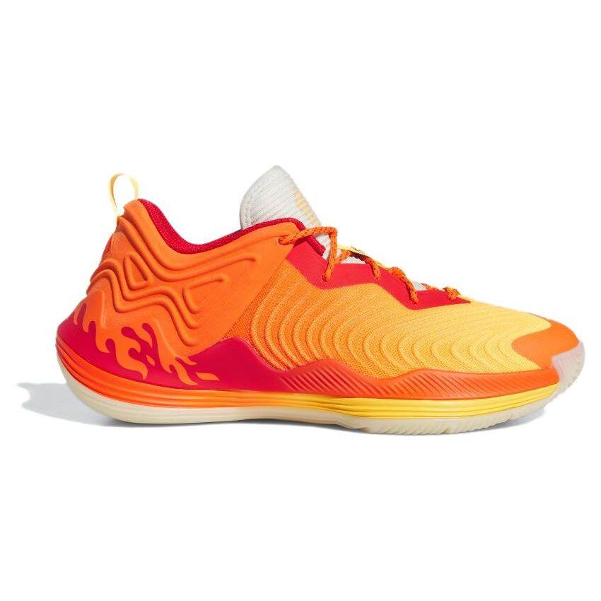 Adidas D Rose Son Of Chi 3.0 Кроссовки мужские с круглым носком, на шнуровке, низкие, для баскетбола, оранжево-красные IF3827
