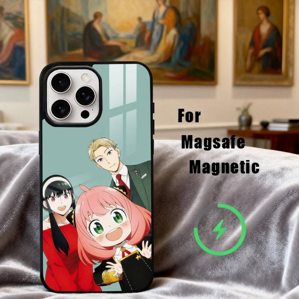 Чехол для телефона S-Spy X F-Family-Y A-Anime для iPhone 17,16,15,14,13,12,Plus,Pro,Max с магнитной беспроводной зарядкой MagSafe