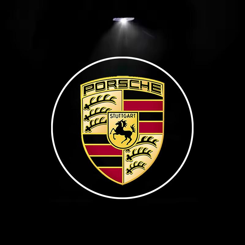 lczcr3 Fashion For Porsche Cayenne Panamera Macan 911 718 Cayman 918 Car Door Welcome Light Logo Projection Lights Auto Accessories