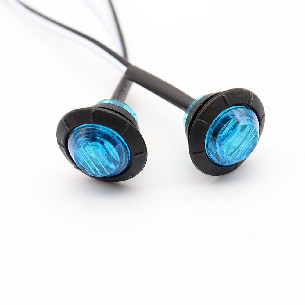 2 шт., 24 В, водонепроницаемые боковые габаритные фонари, светодиодная лампа-пуля для грузовика, прицепа, задние габаритные огни