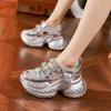 Women's 2025 Rhinestone Mesh Platform Dad Shoes - Breathable, Versatile Summer Sandals