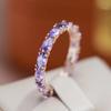 Full Purple Zircon Personality Finger Rings Classic Vintage Women's Jewelry