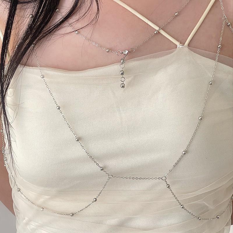 Горячее сексуальное ожерелье с подвеской в виде бриллианта, кисточкой, цепочкой на грудь, бикини, стерео цепочкой на спине, халтером, аксессуарами
