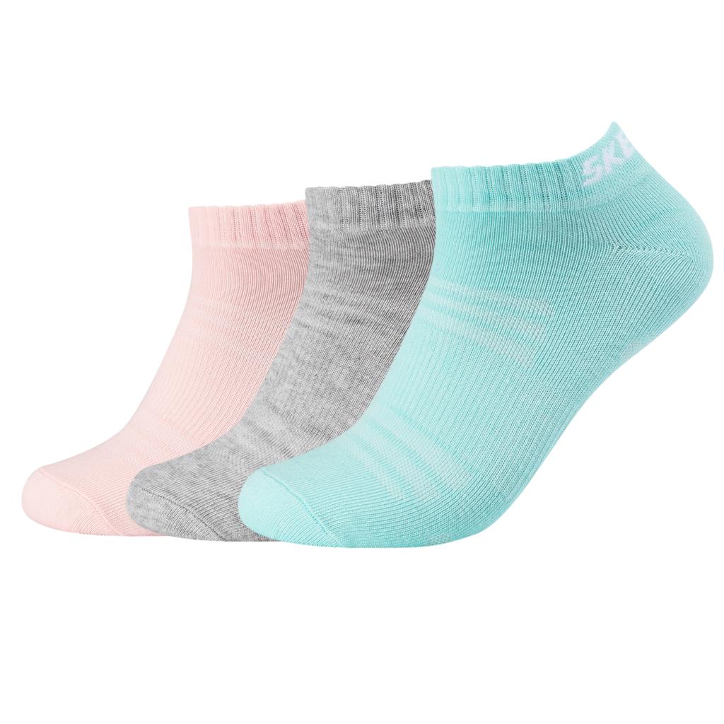 Skechers 3PPK Mesh Ventilation Socks, Unisex Multicolour Socks