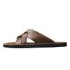 Summer Men High Quality Comfortable Non Slip Leather Slippers Casual Simple Open Toe Mules Sandals for Outdoor Walking Beach Home Daily Use