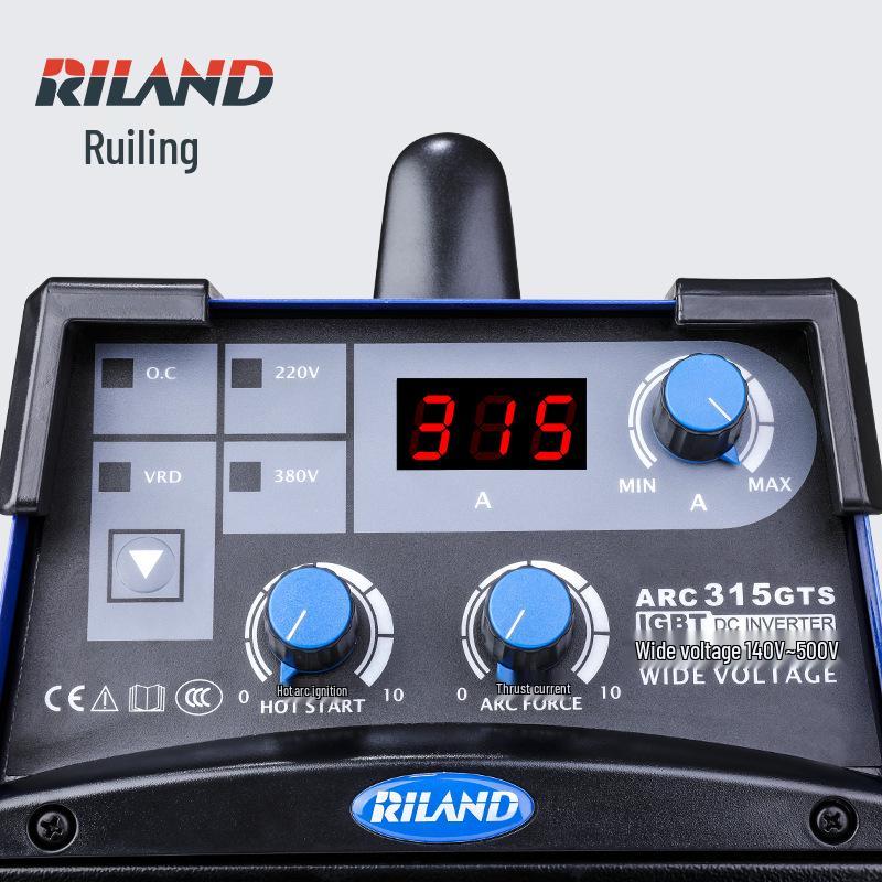 Инверторный сварочный аппарат постоянного тока Ruiling ARC-315GTS с двойным напряжением (220В/380В) - Промышленный класс