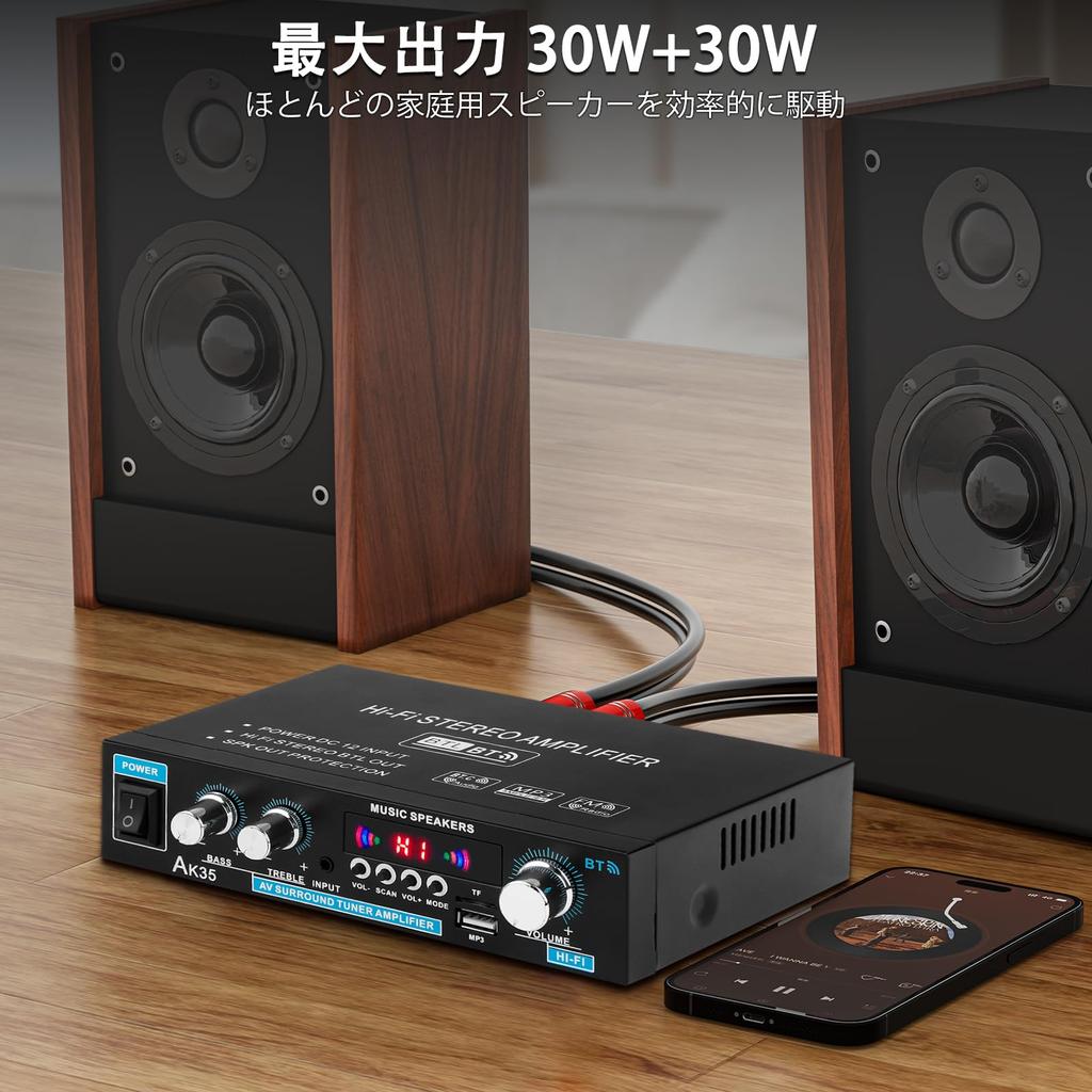 Усилитель Bluetooth HiFi стерео усилитель мощности приемник канала 2X30 Вт мини усилитель небольшой домашний аудио усилитель вход управления для динамика 5.0 2.0