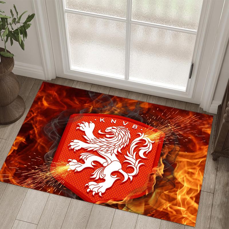 Aston Villa Football Design Crystal Velvet Carpet Cozy Non?Slip Printed Rug For Bedroom Living Room Entrance