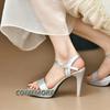 Gold Silver Women's Sandals Super High Heels Sexy Open Toe Platform Sandal Summer Gladiator Party Dress Wedding Shoes Woman 2024