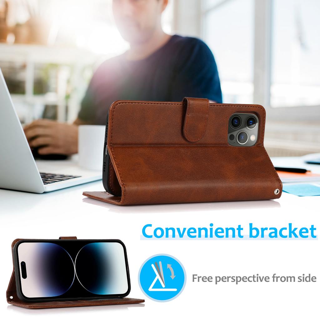 2 In 1 Detachable Magnetic Leather Wallet Case For iPhone 16 15 14 13 12 11 Pro Max Plus XR Samsung S25 S24 S23 S22 S21 S20 Ultra Plus A16 A15 A55 A54