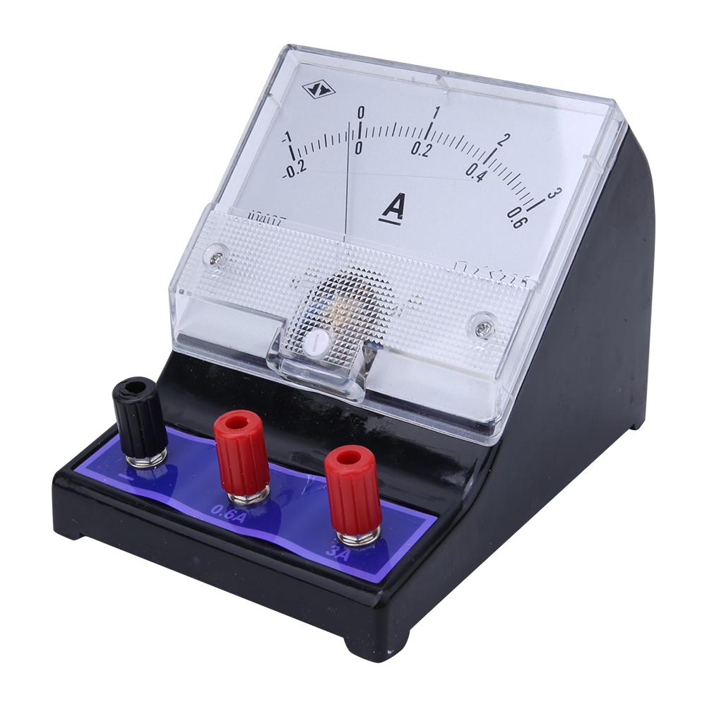 DC Current Measuring Gauge Physical Educational Experimental Current Meter 0~0.6A 0~3A 2.5 Accuracy