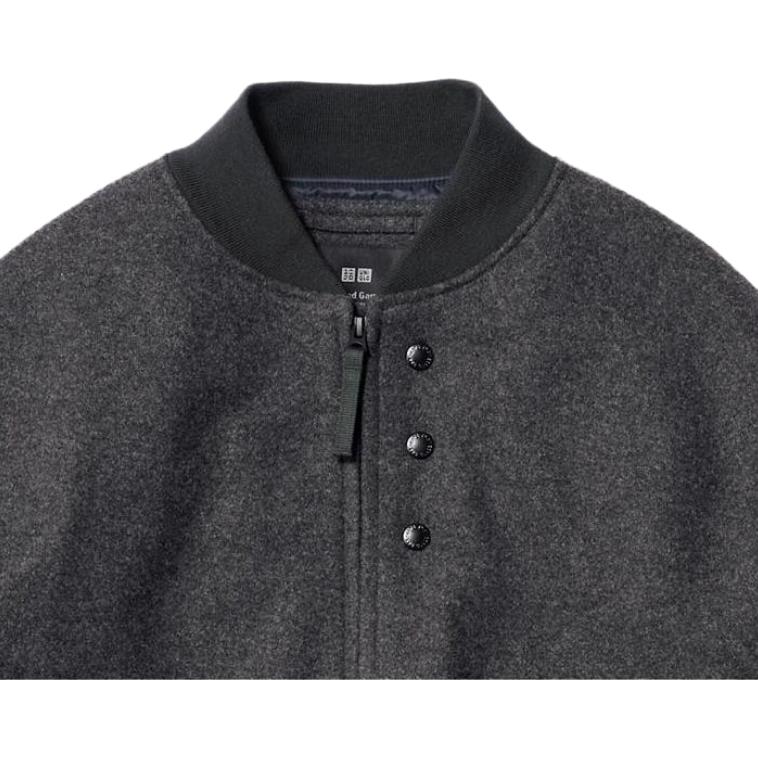 Uniqlo Engineered Garments Совместная работа Однотонный Хлопок Вязаный рукав На пуговицах Рабочая одежда Свободный Летная куртка Унисекс куртки 467597-08