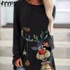 Women's Fashion Casual Spring Fall Long Sleeve O-Neck Blouses & Shirts