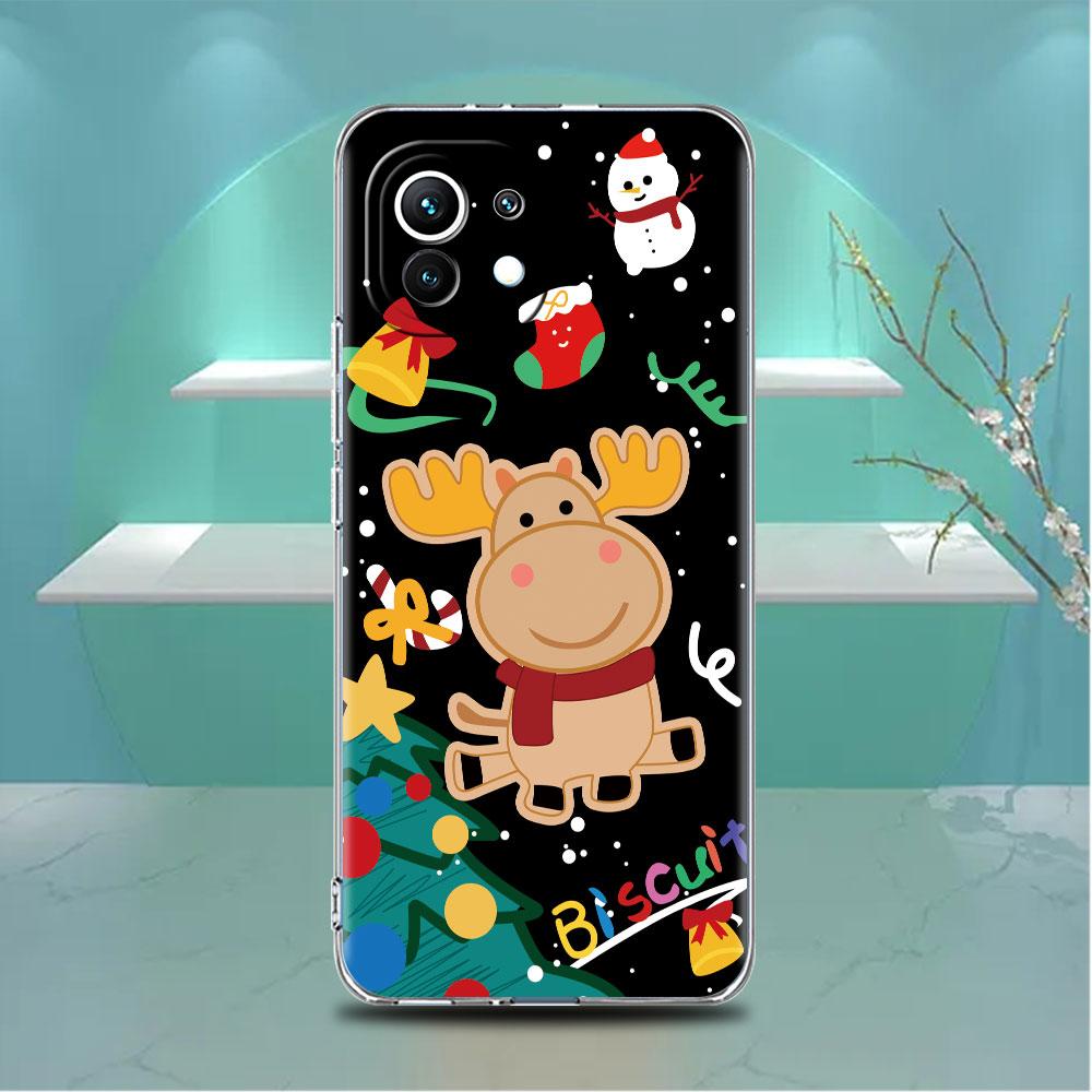 Милый прозрачный чехол со снеговиком для Xiaomi Mi Poco X3 NFC M3 Pro F3 F1 11 Lite 12 Note 10 11T 9T, прозрачный чехол для телефона