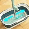 Easy Hold Mop Bucket Foldable Laundry Basket with Wheel Folding Best Water Basin Home Item for Washing Fishing Camping Basin