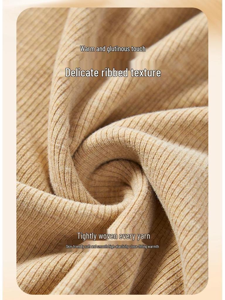 Seamless Women's U-Neck Long Sleeve Base Layer - High Elastic, Skin-Friendly, Slimming Warm Innerwear for Autumn & Winter