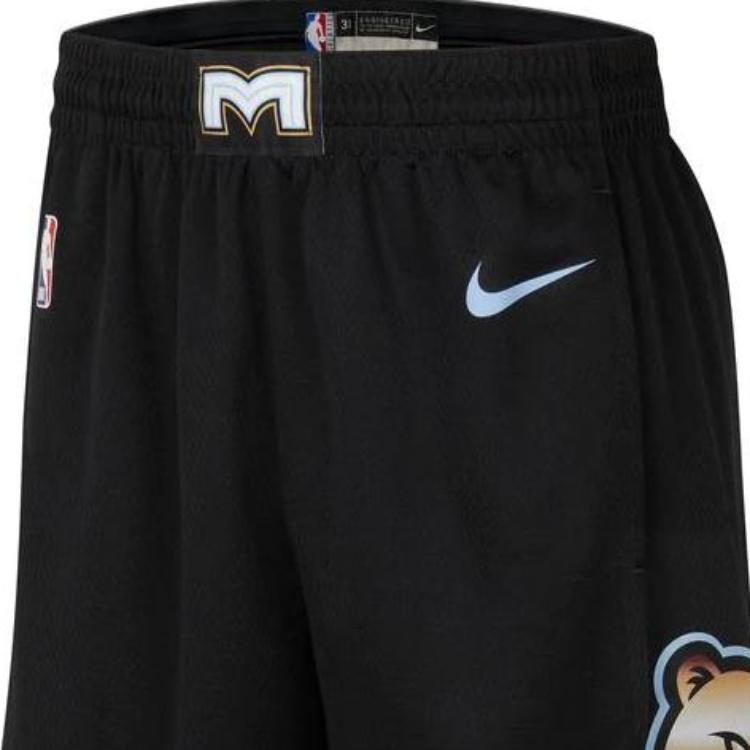 Nike NBA Dri-FIT City Edition Memphis Grizzlies Cartoon Print Удобные дышащие баскетбольные шорты мужские шорты черные DO9662-010