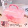 Nail Tips Nail Art Tool Gel Polish False Nails Manicure Collector Box False Tips Hair Accessories Double-Deck Bow Storage Box