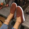 Foreign Trade Casual Single Shoes Women's Shoes Autumn New Fly-woven Mesh Round Head One Pedal Large Size Flat Bottom Cross-border Women