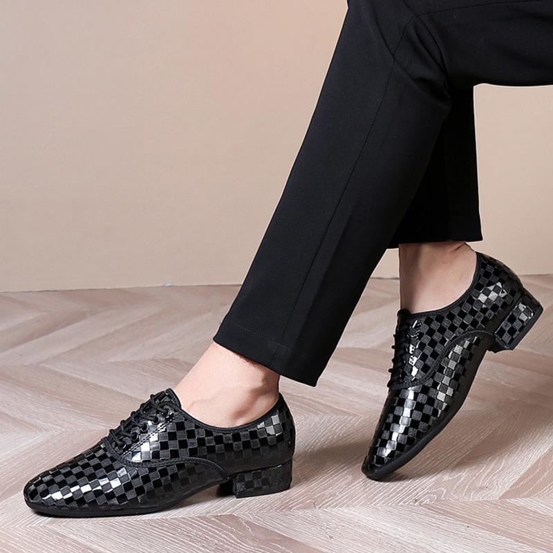 Современная мужская обувь для социальных танцев на низком каблуке, кожаная обувь для танца гитаба, обувь для вечеринок и бальных танцев, каблук 3 см, для помещений