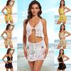 Handmade Crochet Bikini, Skirt, and Beach Dress 3-Piece Set