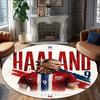 1pc Haaland1 Carpet, Round Rug, Comfortable, Suitable for Entryways, Living Rooms, Office, And Bedrooms, Christmas Decoration
