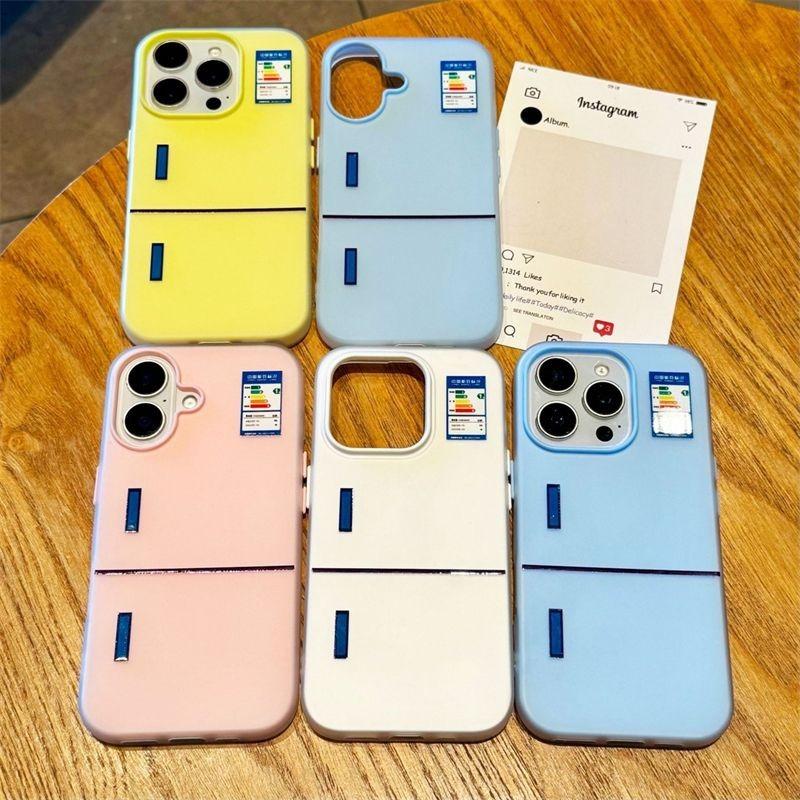 Jelly Two-in-one Mobile Phone Case Internet Celebrity Color Cartoon High-end New Style Couple Small Fresh Full-cover Edge Personalized Style