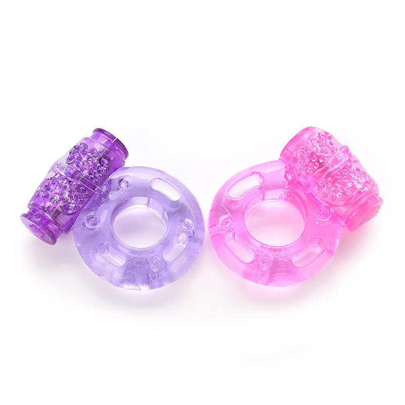 1PC with Clitoral Stimulator Clit and Penis Universal Vibrating Waterproof Vibrator Cock Ring