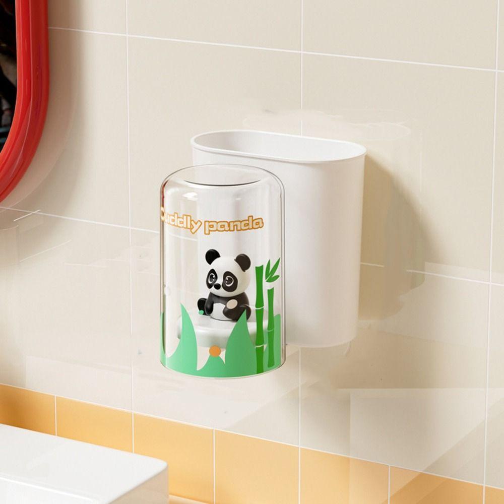 Пластиковый настенный держатель для зубных щеток, без перфорации, стойка для хранения стаканов для полоскания, ванная комната