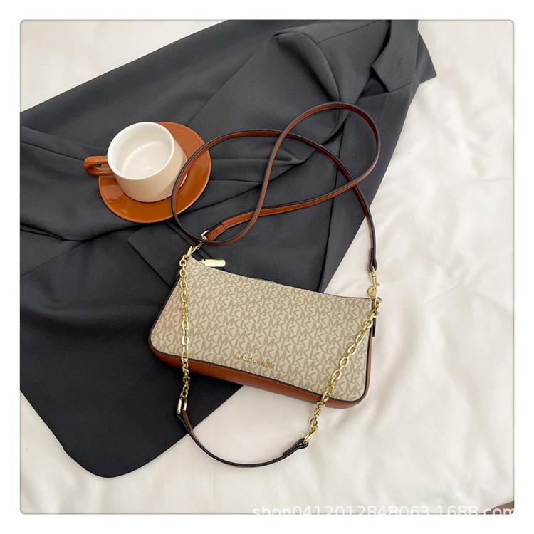 Сумка Женская 2025 Новая Одноплечевая Косая Сумка Портативная Маленькая Квадратная Сумка Премиальная Цепочка Подмышечная Сумка Одноплечевая Сумка Кроссбоди