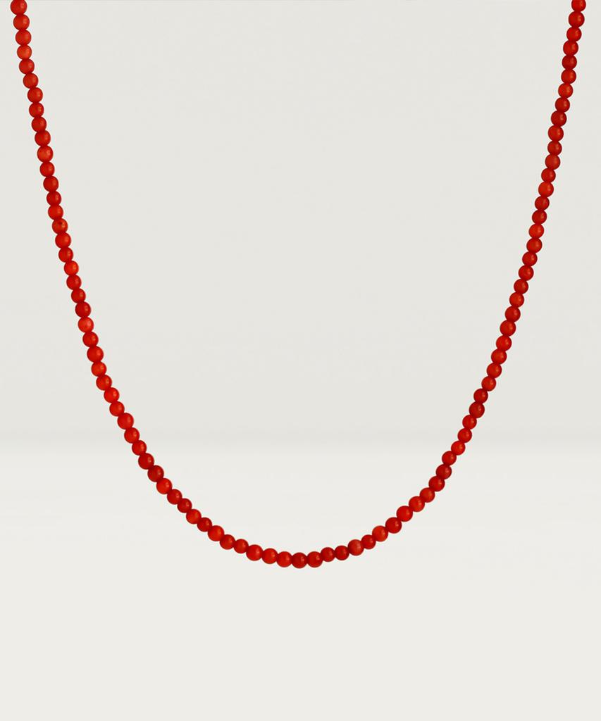 Haero 14K Натуральный Коралловый Камень Бусины Красный Чокер