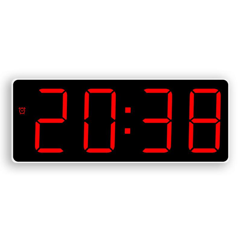 GH9005 LED Digital Alarm Clock, Minimalist Design, Large Digits, Colorful Display, Temperature, Bedside Clock