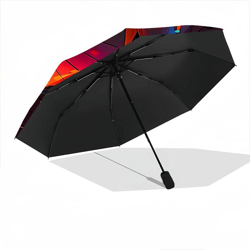 1pc Uzumaki Naruto Pattern Automatic Umbrella is Fashionable and Good-Looking, Suitable for Travel and Daily Use.J104