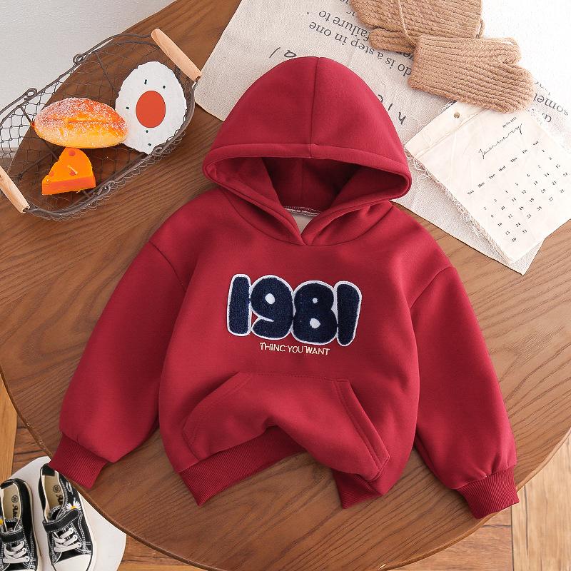 Детские толстовки, универсальный, простой, милый, повседневный, плюшевый пуловер