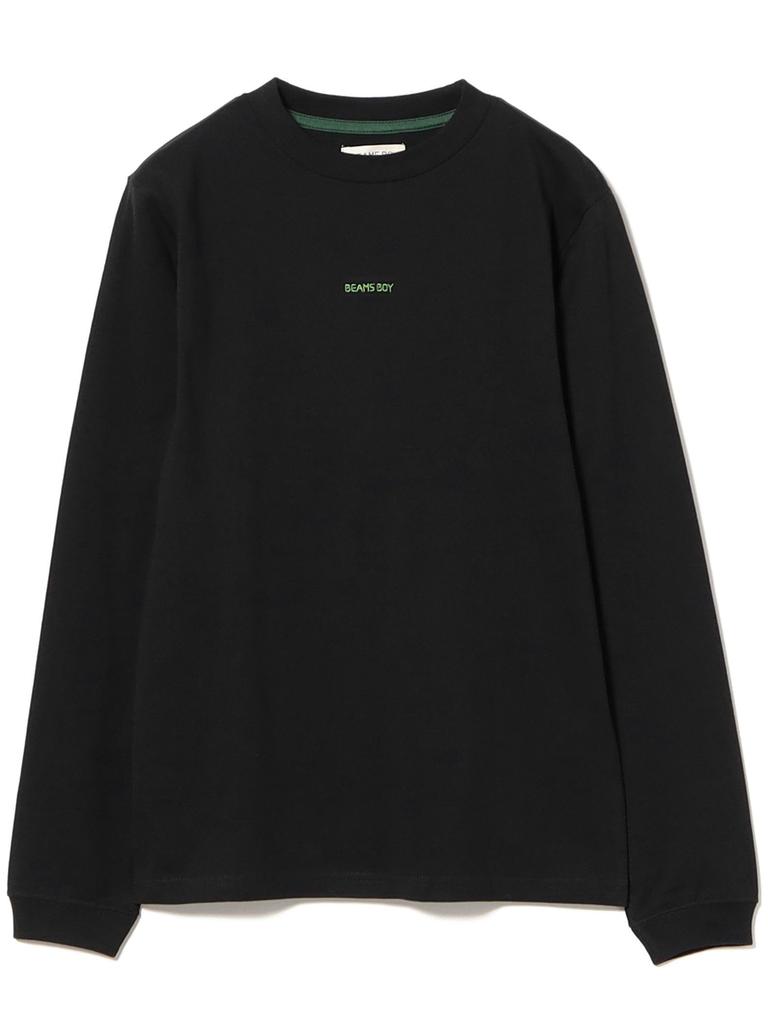 Beams Boy L/S TEE Mini Logo Long Sleeve T-Shirt, Women's, Black 3