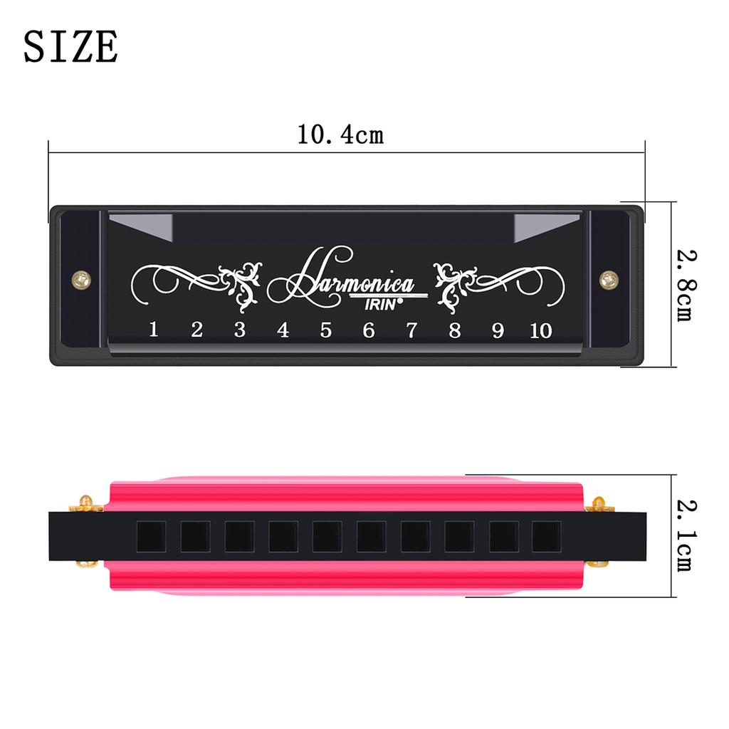 10 Holes 20 Notes Key Of C Harmonica Colorful Metal Shell With Packing Box Educational Toy Orff Children Musical Gifts Beginner