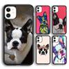 Мягкий чехол для телефона с изображением щенка бостонского терьера для iPhone 14 XR X XS Max 5S 6S 7 8 Plus SE 2020 11 12 13 Pro Max Mini Phone Cover