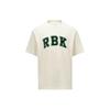 Reebok Letter Print Casual Sports Knit Short Sleeve T-Shirt Unisex Tops Beige 24SRC411UGW2