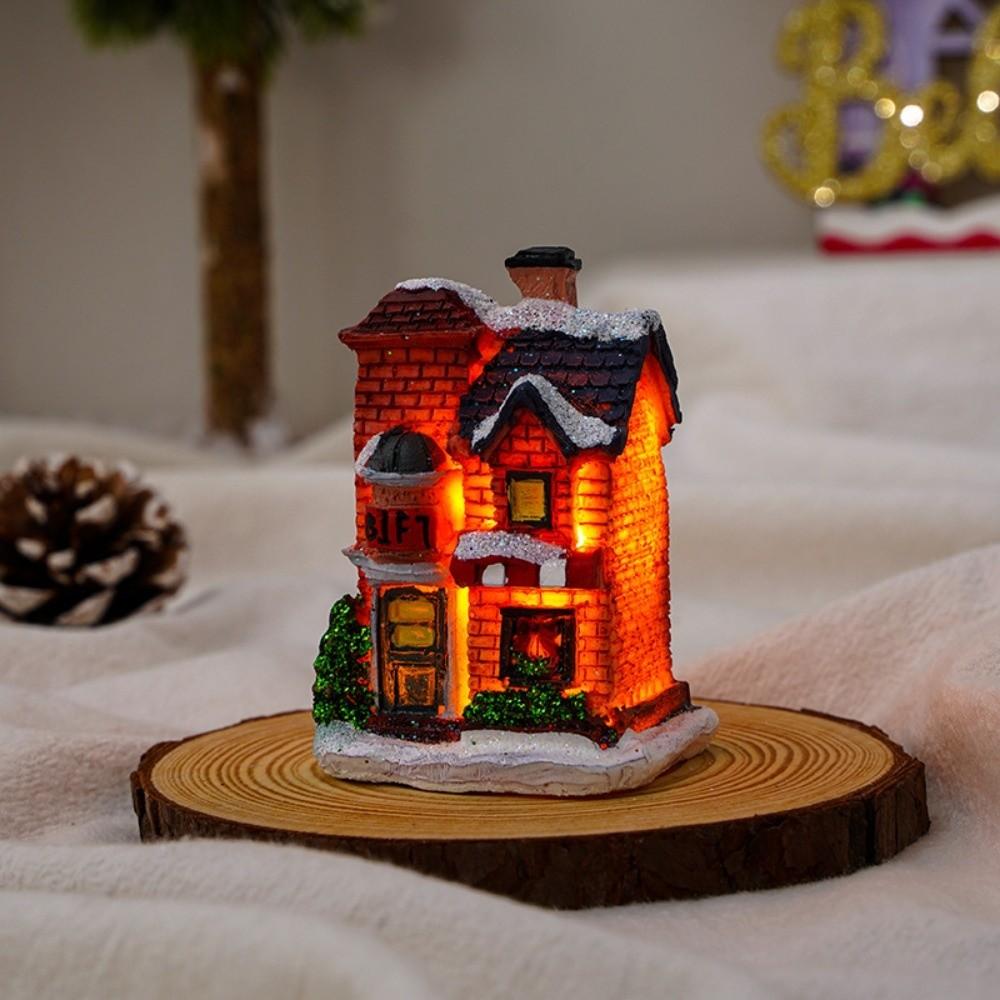 LED Christmas Light House Miniature House Xmas House Miniature for Christmas Party