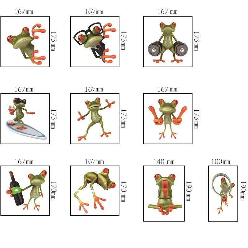 Забавная наклейка в виде лягушки для туалета, зеленая лягушка, наклейки на стену, водонепроницаемая наклейка для ванной комнаты и туалета, домашний декор