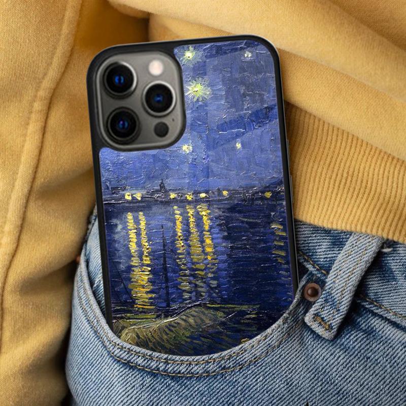 Мягкий чехол для телефона Vincent van Gogh для iPhone 17 Air 16e Pro max 15 Pro 13 14 Plus 11 12 MagSafe Магнитный Coque