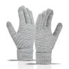 Cute Student Gloves with Winter Velvet Windproof and Cold Proof Cycling Knitted Touch Screen Warm Gloves for Women In Autumn and Winter