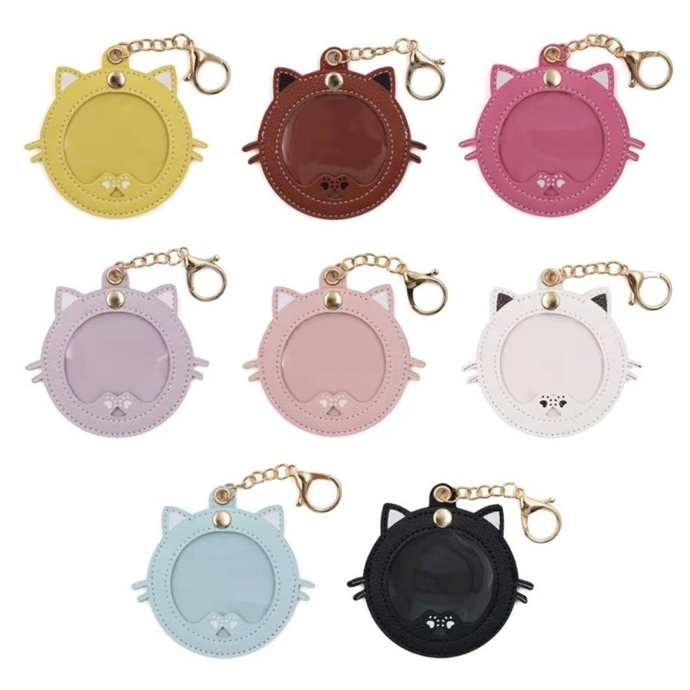 Cat Shape Badge Protector 58mm Keychain Fashion Badge Protective Shell  Birthday Gift
