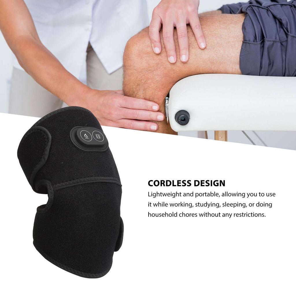 Беспроводной массажер для колена, подогреваемый колено-локоть-плечевой бандаж, вибрационная грелка для расслабления колена