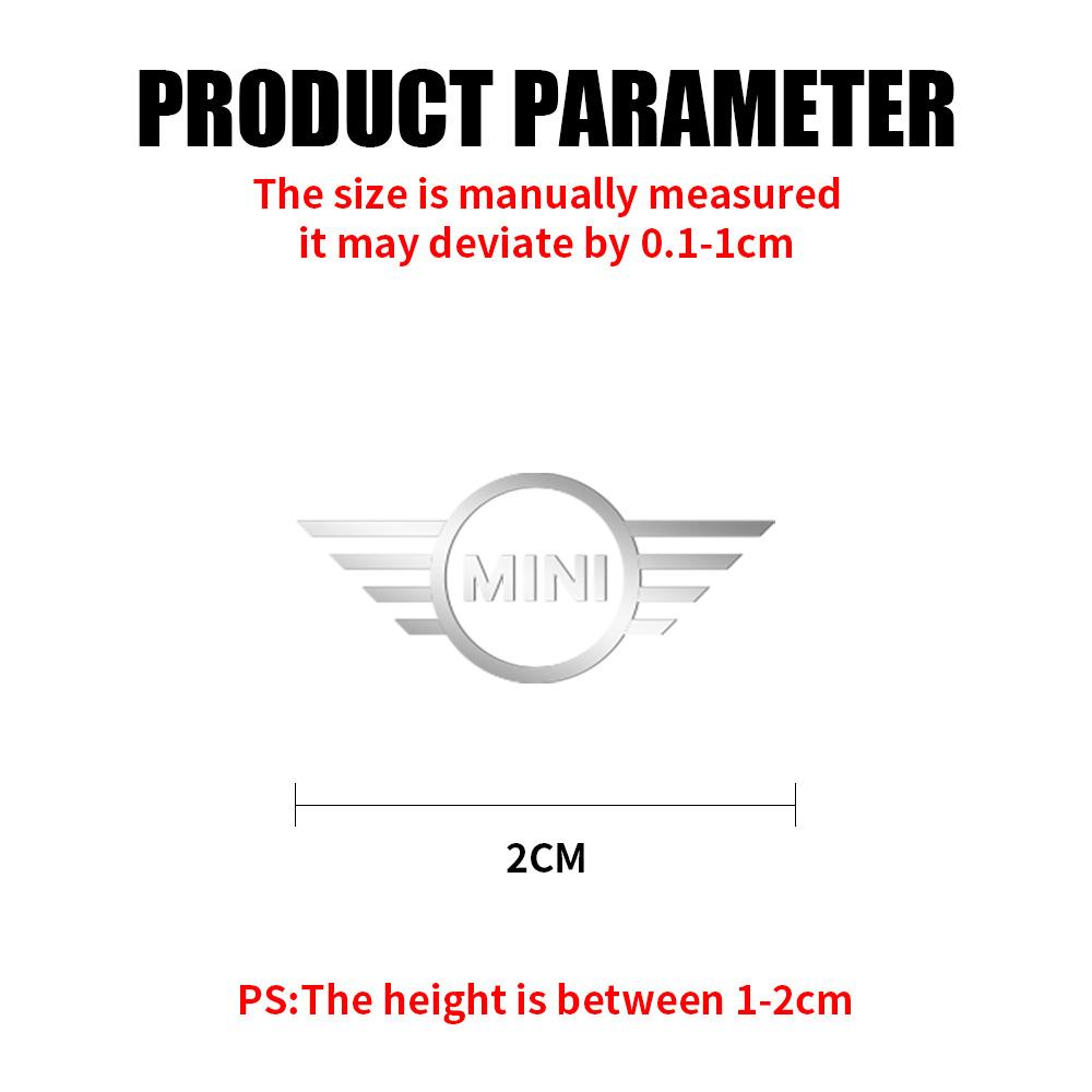 3D Nickel Metal Car Logo Sticker Badge Decoration Accessories Auto Styling For MINI Cooper JCW WORKS R55 R56 F55 F56 R57 R58 R59