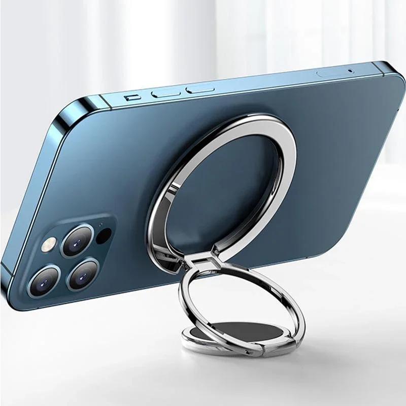 MagSafe Сильное Магнитное Кольцо для Пальца Мобильного Телефона Складной Держатель Портативная Магнитная Подставка для IPhone 14 15 Аксессуары для Телефона