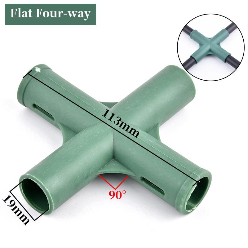 19mm Plastic Gardening Frame Edging Corner Connector Plant Flower Stand Joint DIY Garden Greenhouse Frame Support Rod Adapter