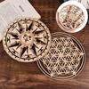 Home Decoration Ornaments Wood Sign Wall Decor Hanging Artwork Sacred Geometry Wooden Wall Art